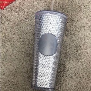 Starbucks 2019 Silver Holiday Studded Tumbler.